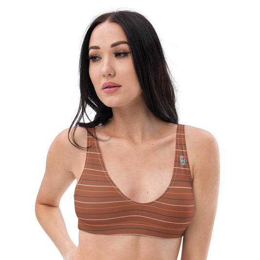 Flower Power—Sunset—Multi Stripe Bikini Top