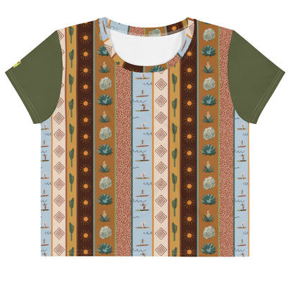 Daydreamer—Desert Boarder Print Cropped Tee