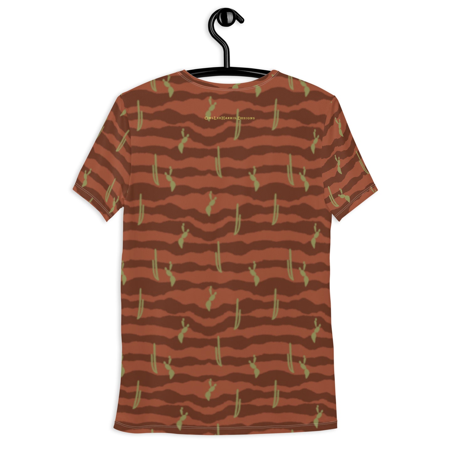 Daydreamer—Desert Landscape Stripes Mesh Athletic T-shirt