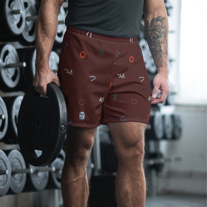 Out West—Classic—Ditsy Horse Shoe Athletic Shorts