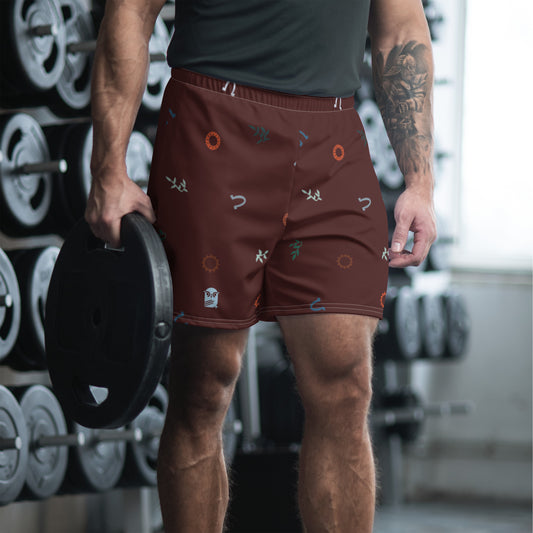 Out West—Classic—Ditsy Horse Shoe Athletic Shorts