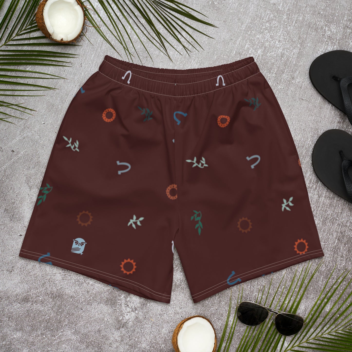 Out West—Classic—Ditsy Horse Shoe Athletic Shorts