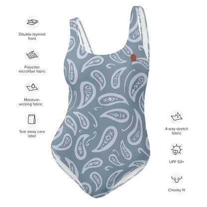 Out West—Classic—Bandana Paisley One-Piece Swimsuit