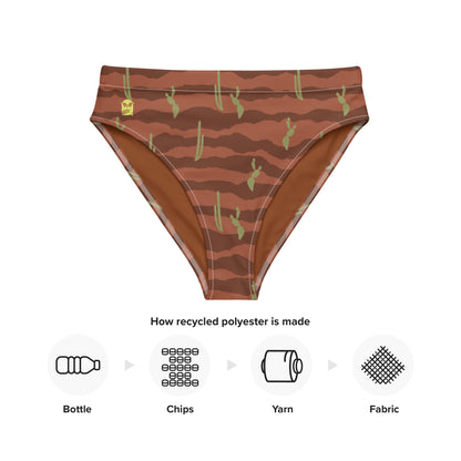 Daydreamer—Desert Landscape Stripes Bikini Bottom