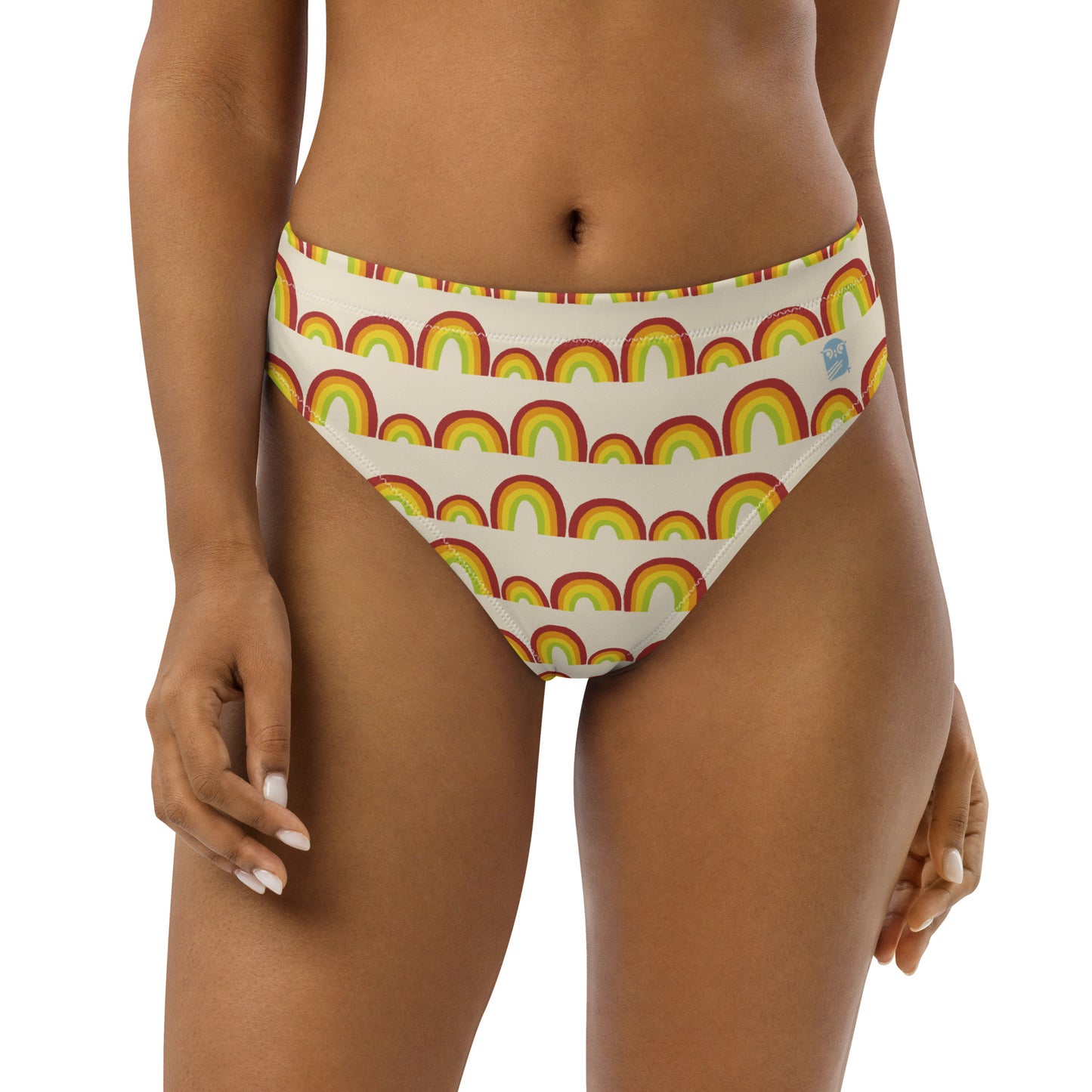 Flower Power—Daylight—Rainbow Stripes Bikini Bottom