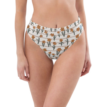 Spring Notions—Daffodil Field Stripes bikini bottom