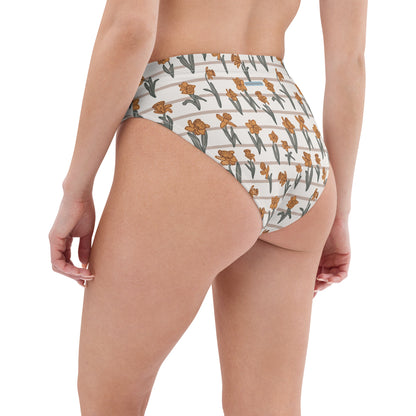 Spring Notions—Daffodil Field Stripes bikini bottom