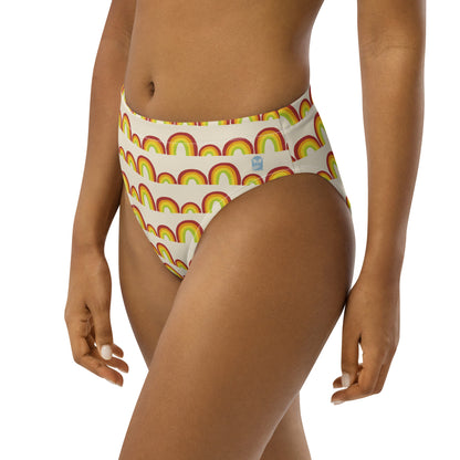 Flower Power—Daylight—Rainbow Stripes Bikini Bottom