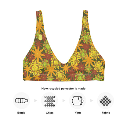 Flower Power—Daylight—Flower Power Bikini Top