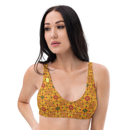 Flower Power—Daylight—Flower Child Tile Bikini Top