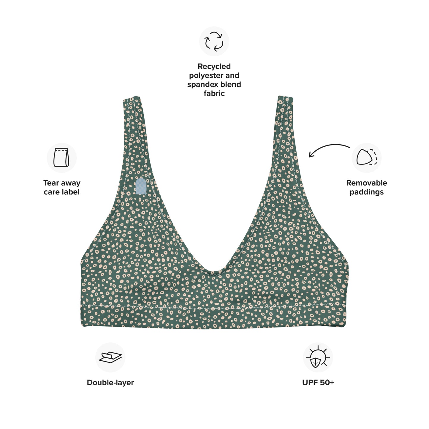 Daydreamer—Wake Bubbles Bikini Top—Small Scale