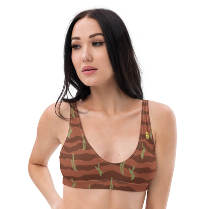 Daydreamer—Desert Landscape Stripes Bikini Top