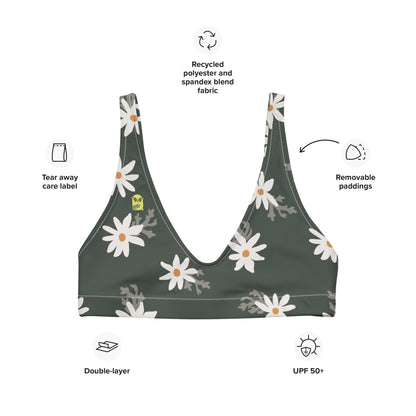 Spring Notions—Ditsy Daisies Bikini Top