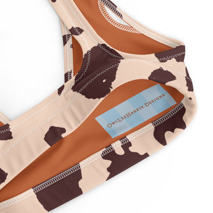 Out West—Classic—Cow HideBikini Top