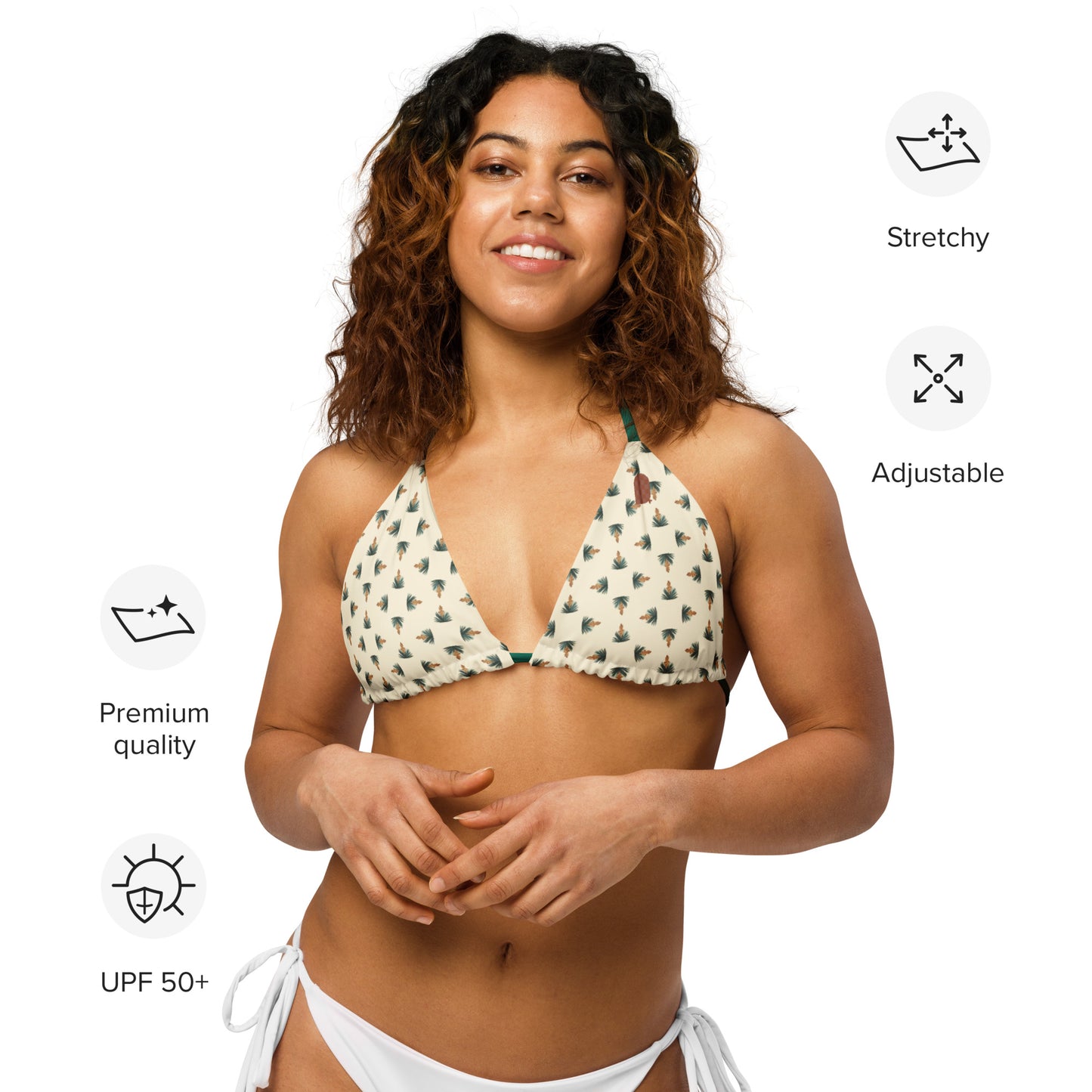 Daydreamer—Yucca Garden Tile String Bikini Top