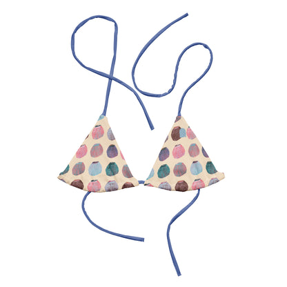 Out West—Disco Cowgirl—Cacti Pop Art String Bikini Top