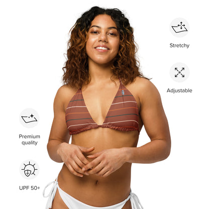 Flower Power—Sunset—Multi Stripe String Bikini Top