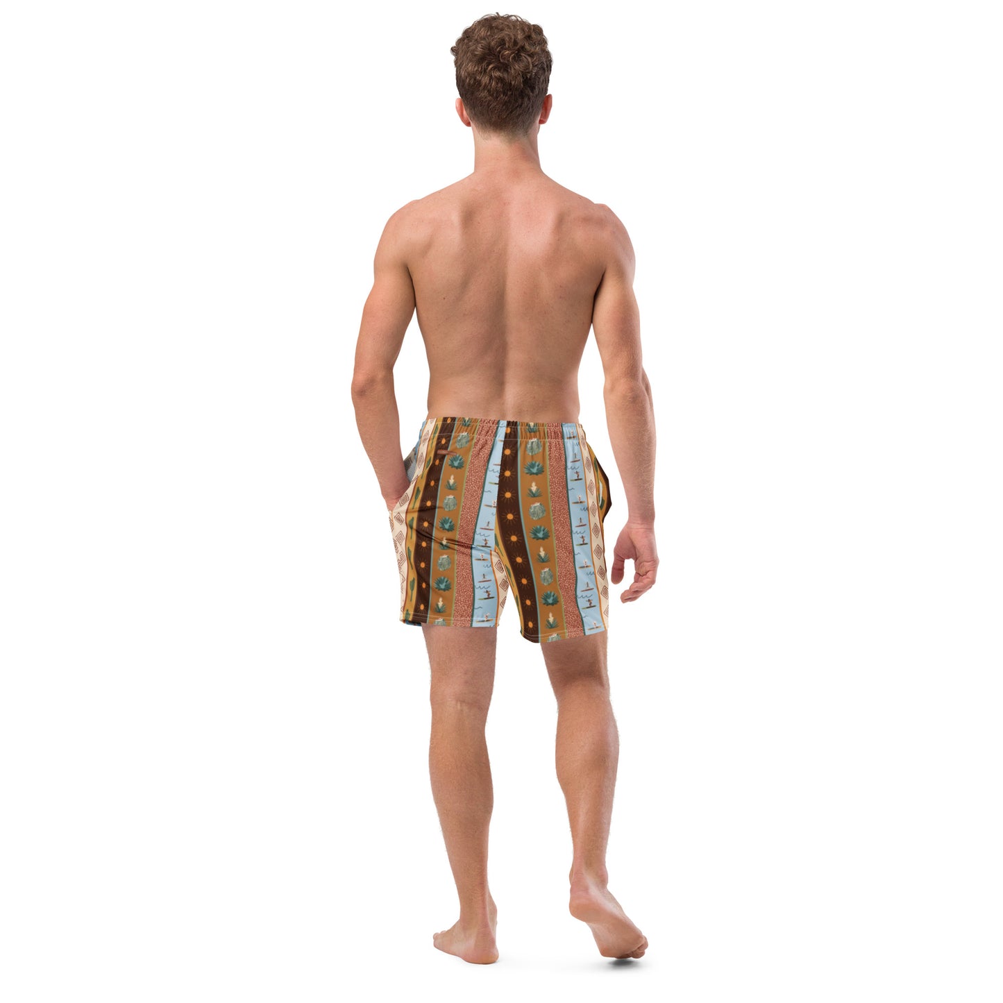 Daydreamer—Desert Boarder Print Swim Trunks