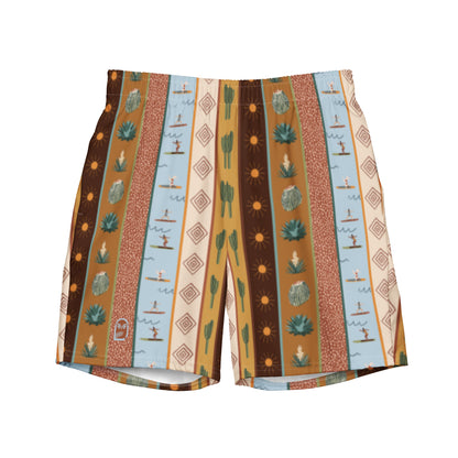 Daydreamer—Desert Boarder Print Swim Trunks