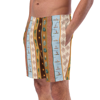 Daydreamer—Desert Boarder Print Swim Trunks