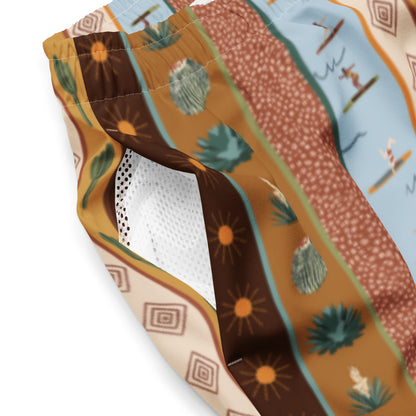 Daydreamer—Desert Boarder Print Swim Trunks