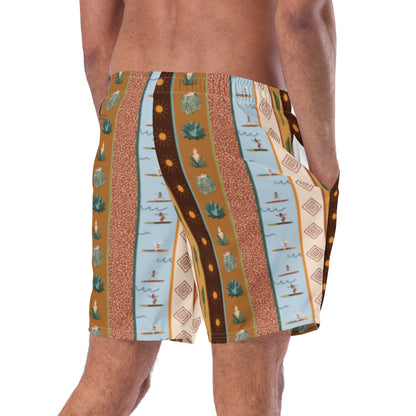 Daydreamer—Desert Boarder Print Swim Trunks