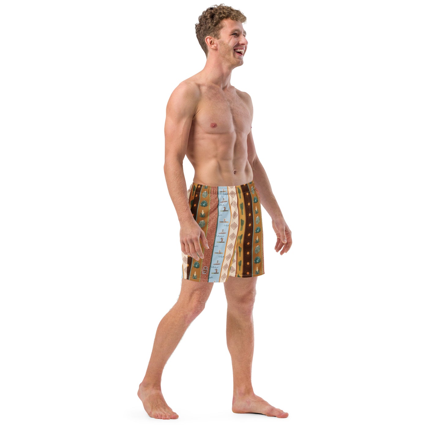 Daydreamer—Desert Boarder Print Swim Trunks