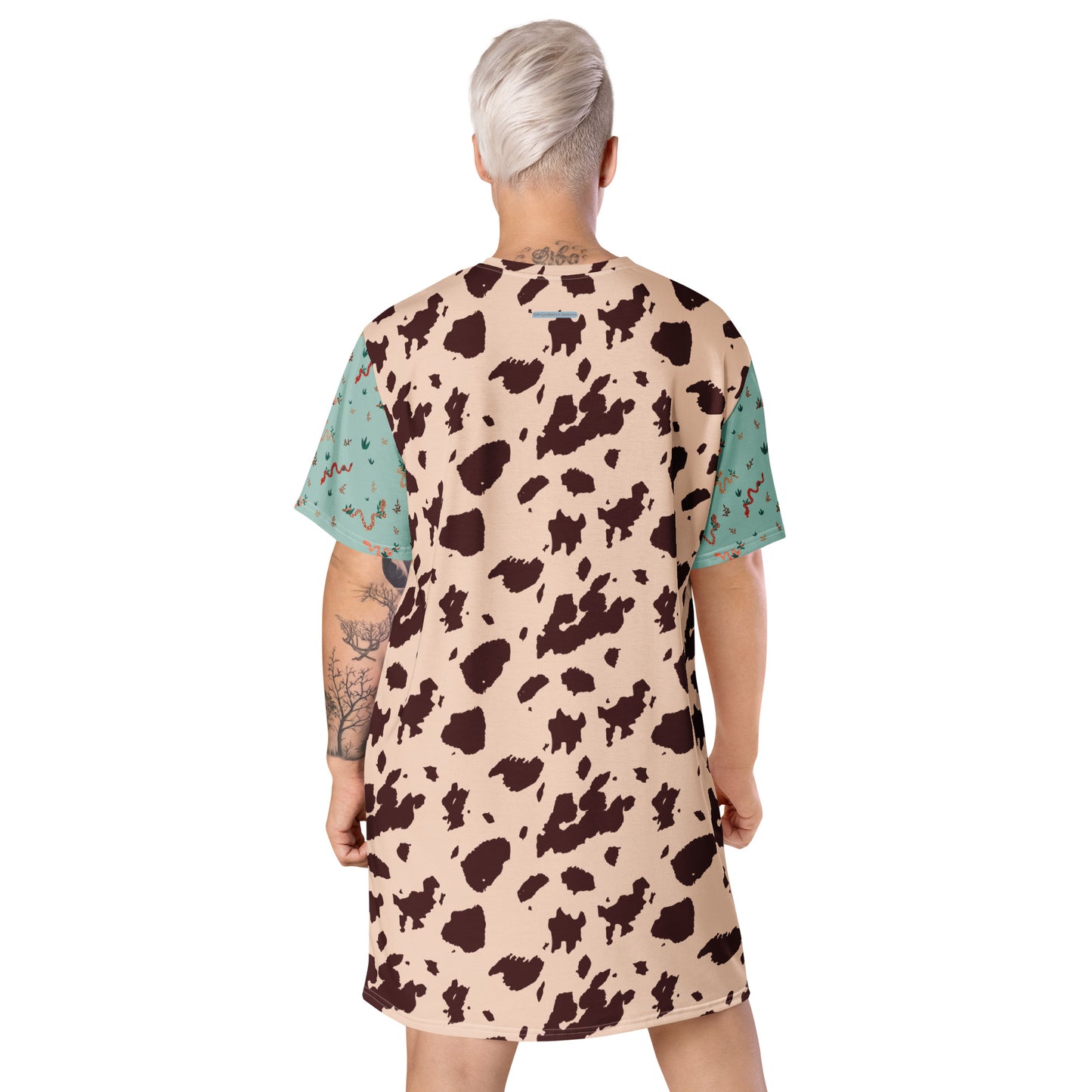 Out West—Classic—Cow Hide + Snakes in the Grass T-shirt dress