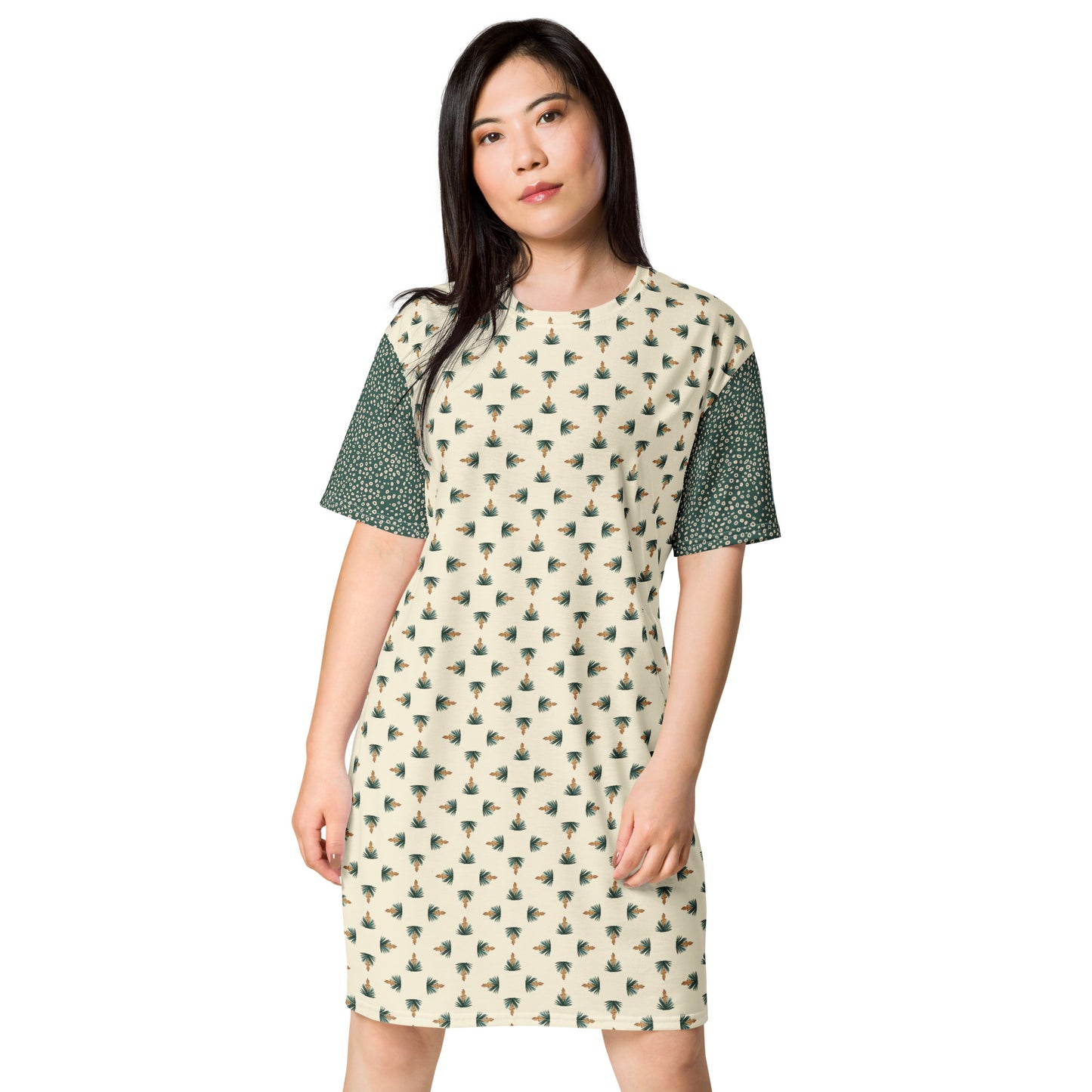 Daydreamer—Yucca Garden Tile + Wake Bubbles T-shirt dress