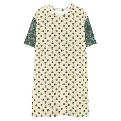 Daydreamer—Yucca Garden Tile + Wake Bubbles T-shirt dress