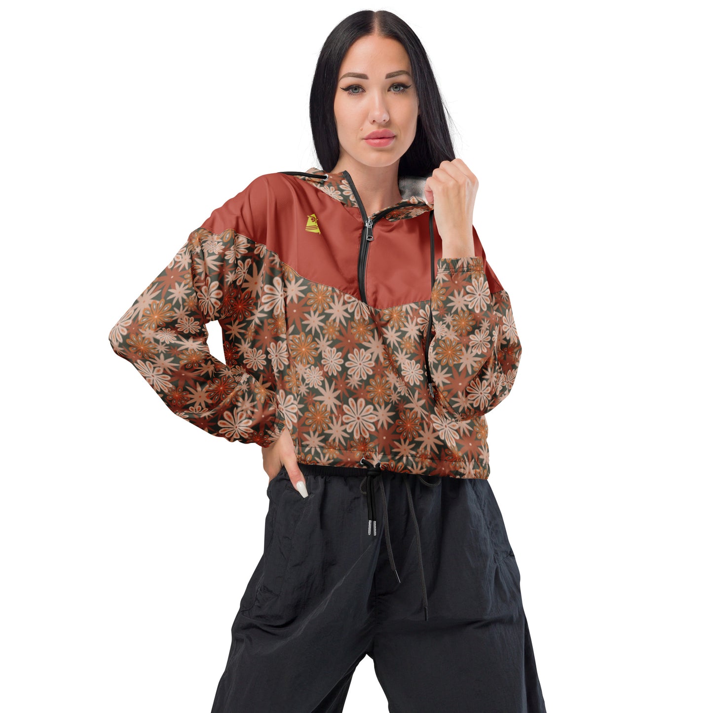 Flower Power—Sunset—Flower Power Cropped Windbreaker