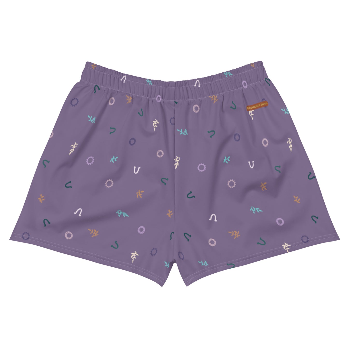 Out West—Disco Cowgirl—Ditsy Horse Shoes Athletic Shorts