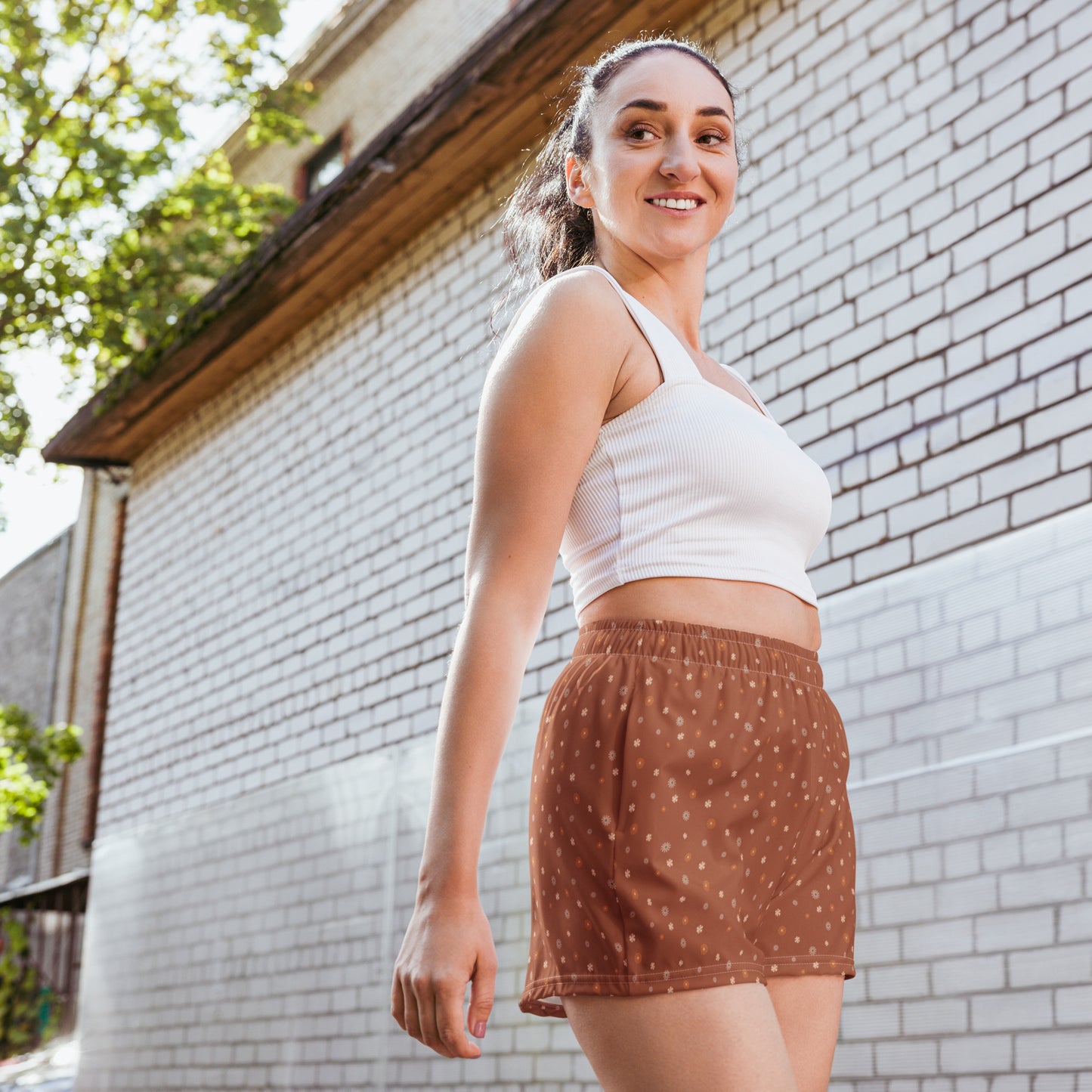 Flower Power—Sunset—Stay in the Sunshine Athletic Shorts