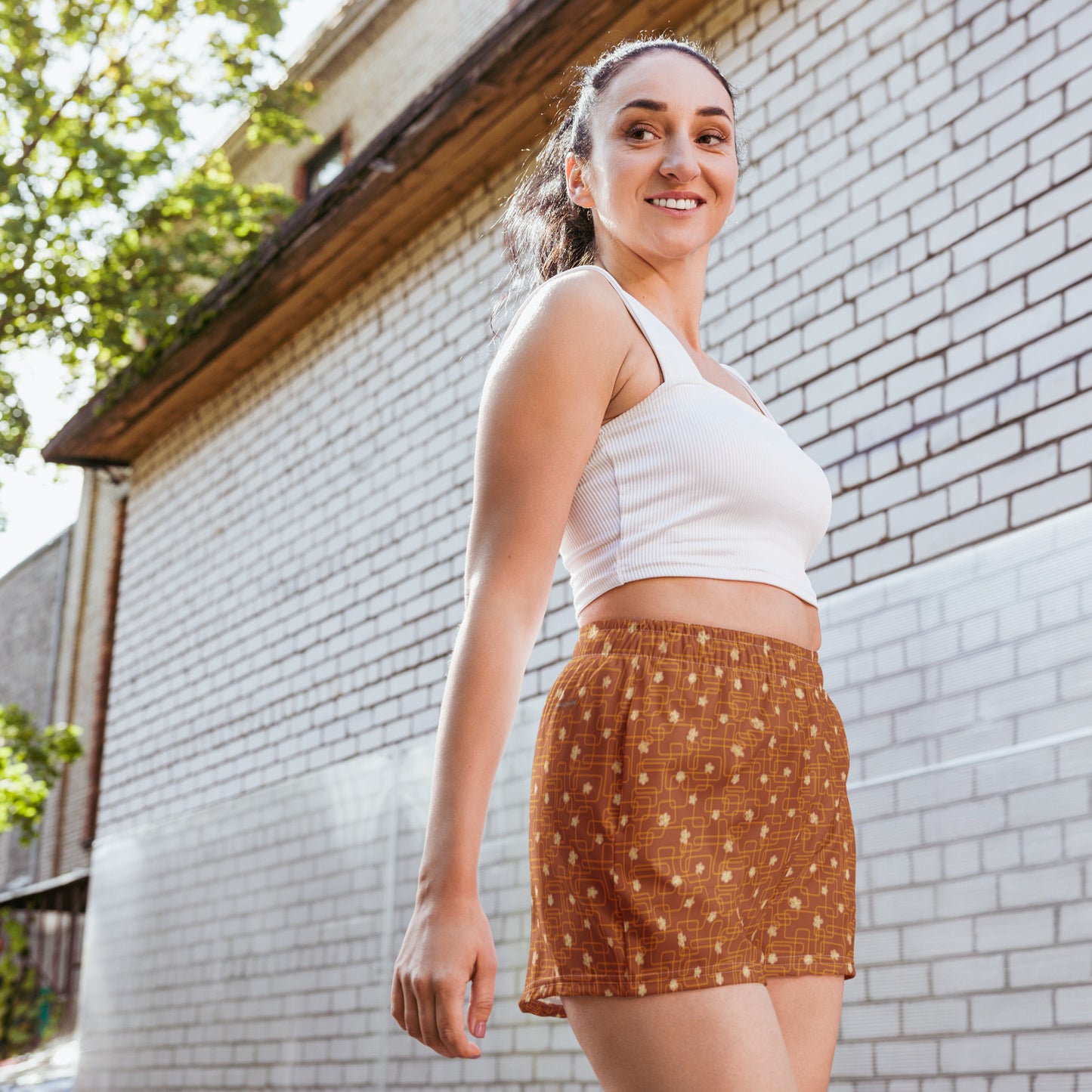 Flower Power—Daylight—Atomic Flower Child Athletic Shorts