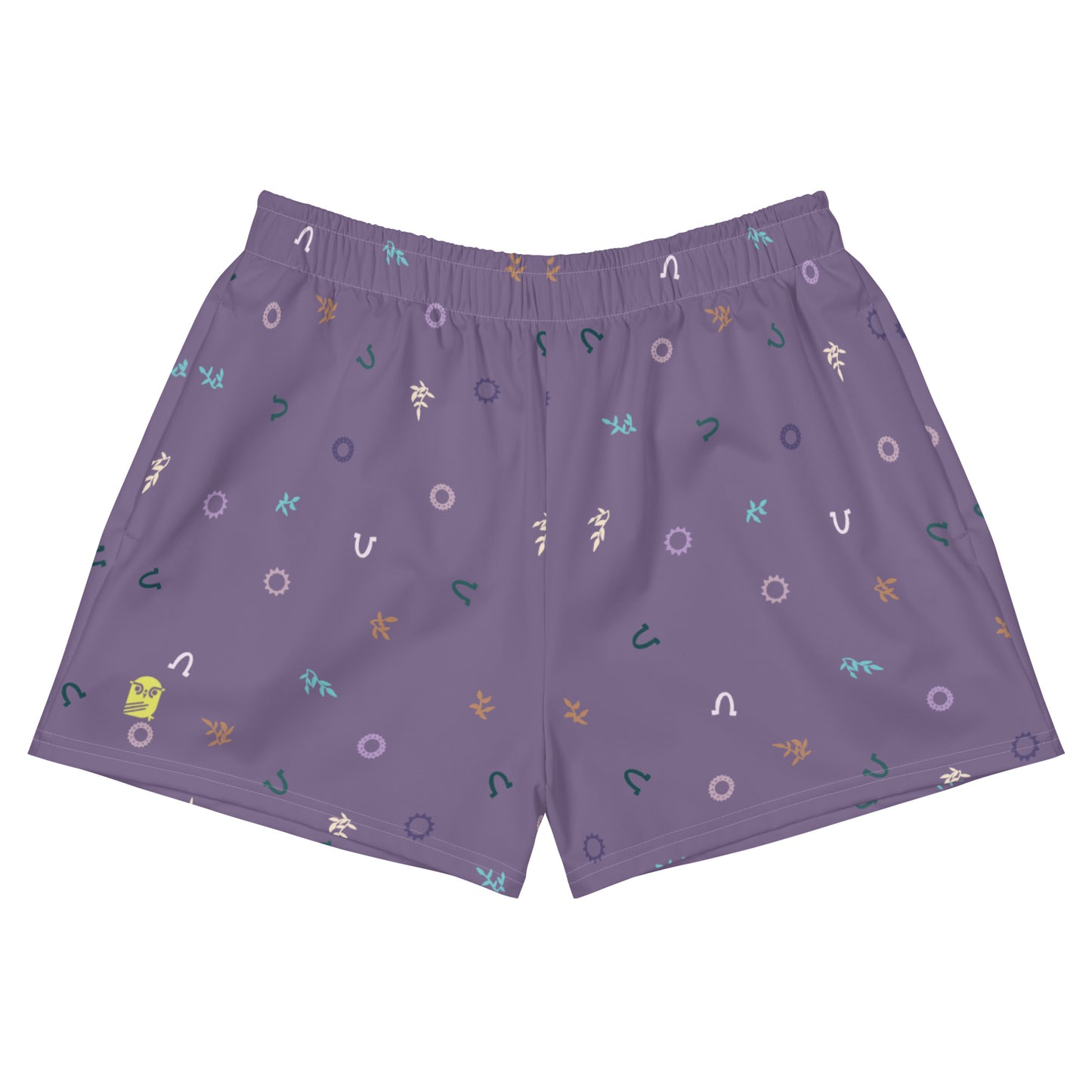 Out West—Disco Cowgirl—Ditsy Horse Shoes Athletic Shorts