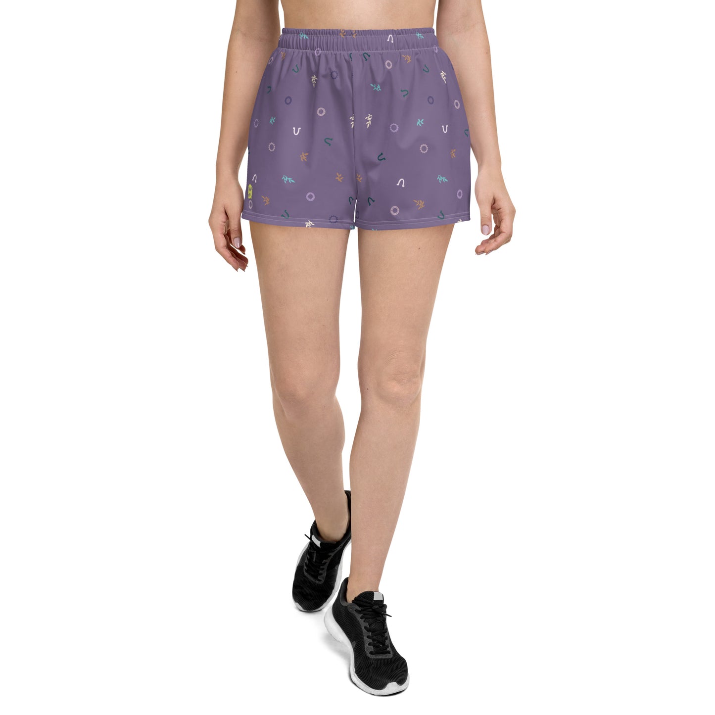 Out West—Disco Cowgirl—Ditsy Horse Shoes Athletic Shorts