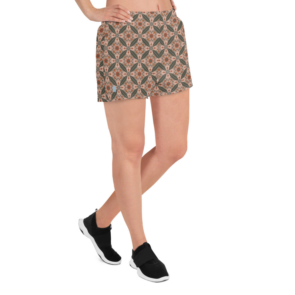 Flower Power—Sunset—Flower Child Tile Athletic Shorts