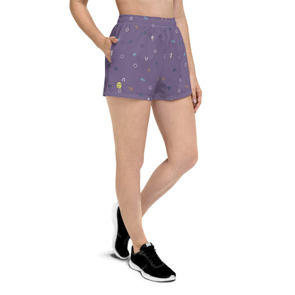 Out West—Disco Cowgirl—Ditsy Horse Shoes Athletic Shorts